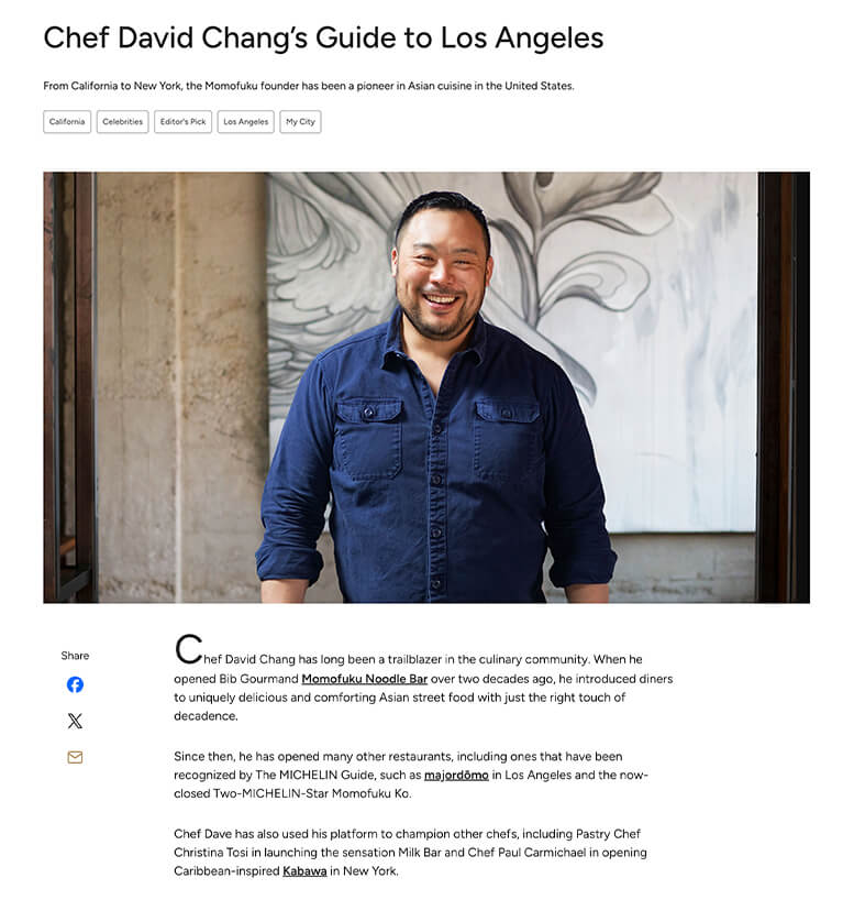 Chef David Chang’s Guide to Los Angeles